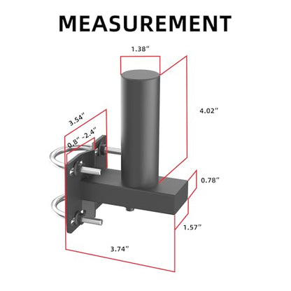 suptek Monitor Bracket Pole Mount Diameter Pole Adjustable Supports 0.8-2.4 Inch, Fits Monitor/TV Screens 13-32 Inch, Load Capacity 22lbs - size: Single Pole Mount