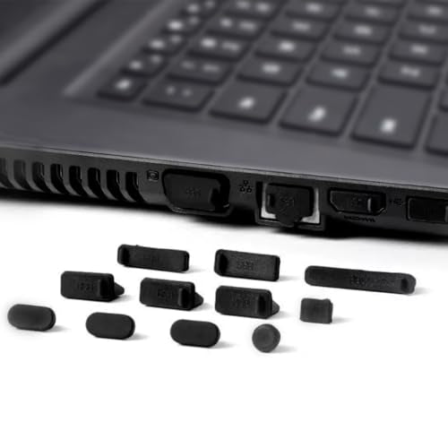 32 PCS Anti-dust Plugs Computer Port Dust Plugs for Desktop Laptop Notebook, Dust Plug Set for Type C/USB C, HDMI, RJ45, SD Card, Headphone Ports, USB Type-C Dust Stopper, Audio Plug