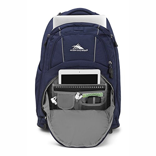 High Sierra Freewheel Wheeled Laptop Backpack, True Navy, 20.5 x 13.5 x 8-Inch - color: True Navy