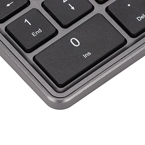 ASHATA 2 in 1 Number Pad, Mini 22 Keys Numeric Keypad, Blutooth 4.2 2.4G Dual Modes USB Number Pad Numpad with Touchpad for Laptop, PC, Desktop, Notebook(Iron)
