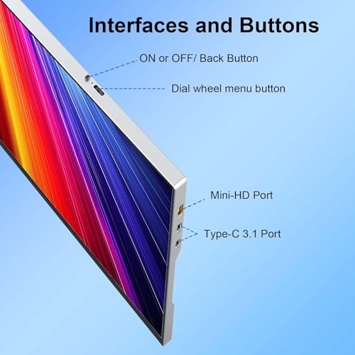 15" Dual Laptop Screen Extender for 13.3-16 Inch Laptop | 1080P Foldable Portable Monitor Create Triple Display, Plug & Play (USB-C/Mini H/D) for Work, Travel, Home, Aluminum Alloy - size: 15 Inch