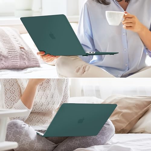 May Chen Compatible with New MacBook Air 13 inch Case 2021 2020 2019 2018 Release Model: M1 A2337 A2179 A1932, Plastic Hard Shell Case for Mac Air 13 inch with Retina Display Fits Touch ID, Dark Cyan - color: Dark Cyan