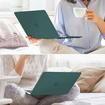 May Chen Compatible with New MacBook Air 13 inch Case 2021 2020 2019 2018 Release Model: M1 A2337 A2179 A1932, Plastic Hard Shell Case for Mac Air 13 inch with Retina Display Fits Touch ID, Dark Cyan - color: Dark Cyan