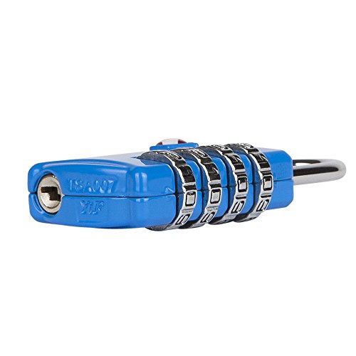 3 Pack TSA Luggage Locks with 4 Digit Combination – Heavy Duty Set Your Own Padlocks for Travel, Baggage, Suitcases & Backpacks - Blue - color: Blue, size: 3 Pack
