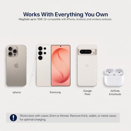 Wireless Charging Desk Mat, Detachable MagSafe & Qi Mouse Pad with Hidden Storage Pocket, 4-in-1 Charges iPhone, Android, AirPods & Wireless Earbuds, Vegan Leather, XL 30.7"x14.6" (Grey) - color: Gray