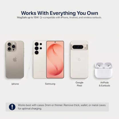 Wireless Charging Desk Mat, Detachable MagSafe & Qi Mouse Pad with Hidden Storage Pocket, 4-in-1 Charges iPhone, Android, AirPods & Wireless Earbuds, Vegan Leather, XL 30.7"x14.6" (Grey) - color: Gray