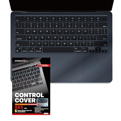 Ultra Thin Keyboard Cover for MacBook Air 13.6" (M2/M3, 2022–2024) – Waterproof & Dustproof, Touch ID Compatible – Control Cover Series by Green Onions Supply