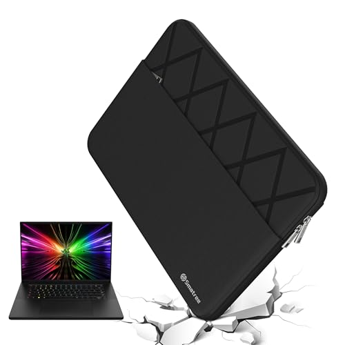 Smatree 16 inch Laptop Sleeve for Razer Blade 16 2025/2024/2023, Razer Protective Laptop Case with Accessory Pocket, YKK Zipper, Patented Super Corner Design (E619) - color: Elite-Black, size: for Razer 16 inch Blade 16 (E619)