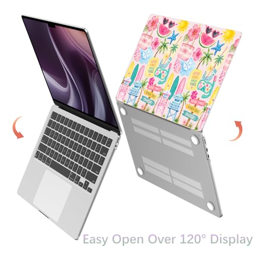 Compatible with MacBook Neo 13 inch Case 2026 Sea Beach Palm Tree | Release Model A3404 with A18 Pro Chip | Cute Protective Hard Shell Matte Cover for MacBook Neo 13'' - color: Beach A, size: MacBook Neo 13 inch