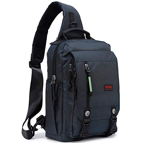 NICGID Sling Bags Chest Shoulder Backpacks, Laptop Backpack Crossbody Messenger Bag Travel Outdoor Men Women - color: Blue-2483, size: 13.3 inch