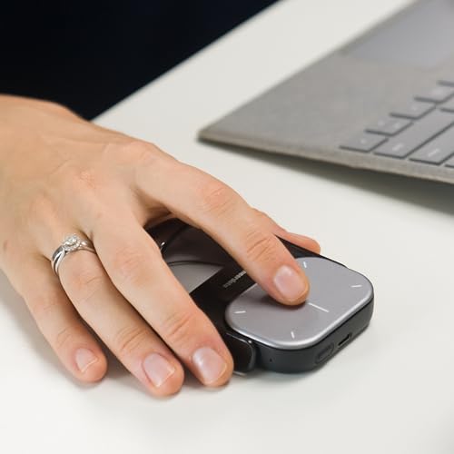 2026 Upgraded AI Voice Mouse - Wireless Air Mouse with AI Voice Assistant | 12 Languages Translation, Meeting Transcription & Summary - Detachable Computer Mouse, Presentation Clicker for Laptop - color: silver-white