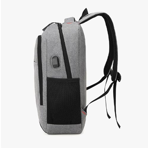 Anti Theft College Backpack With USB Charging Interface Waterproof Large Multi Pocket Laptop Travel Nylon Backpacks for Men Women Business Commuter Backpacks Daily Work Travel Airplane Use Grey - color: Grey