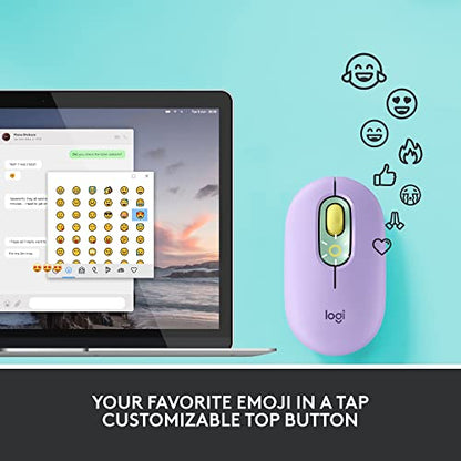 Logitech POP Mouse, Compact and Portable Wireless Mouse - Daydream Mint | Compact and Portable, Programmable Buttons, Quiet Clicks, Easy-Switch Between 3 Devices, Compatible with Laptop,Tablet, PC - color: Daydream Mint