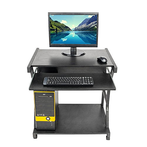Fixed Height Mobile Computer Desk - Rolling Laptop Stand Cart, Small Standing Portable Overbed Bedside Desk - color: D