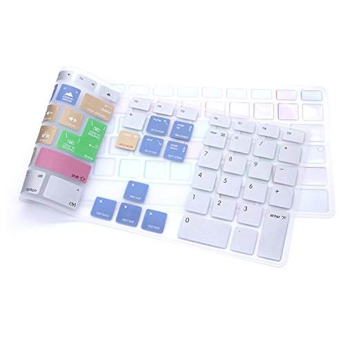 Ultra Thin Shortcuts Extended Silicone Keyboard Protective Cover Skin for Mac Aluminum Wired Keyboard MB110LL/B (A1243) Numeric Keypad (for Adobe Premiere Pro CC) - color: Premiere Pro CC