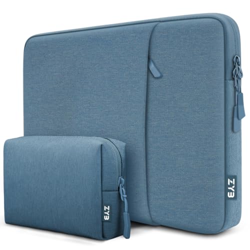 ZYB Laptop Case 14 Inch,Waterproof Laptop Sleeve 14 Inch for 14" Notebook/MacBook Air 15/14" Lenovo ThinkPad IdeaPad Asus HP Dell,2023-2025 MacBook Air 15.3 M4 M3 M2 etc with Accessory Bag-Haze Blue | 14 Inch Laptop Sleeve Laptop Case 14 Inch for Mac Air