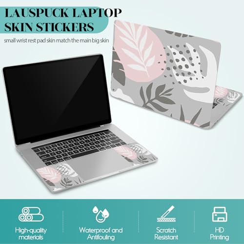 Laptop Skin Sticker Decal, 12" 13" 13.3" 14" 15" 15.4" 15.6 inch Personalized Universal Vinyl Notebook Skin Sticker Cover Art Protector Decal with Free 2 Wrist Pads, Tropical Leaves - color: Tropical Leaves