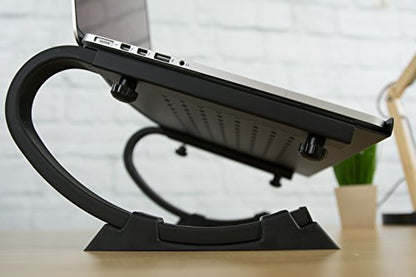 VIVO Black Fully Adjustable Curved Laptop, Notebook and Monitor Riser Stand STAND-V001N - size: Curved Stand
