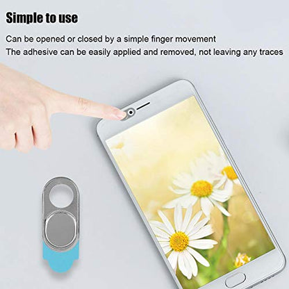 Zopsc Ultra Thin Metal Webcam Cover, 3 Pack Privacy for Laptops Desktops Tablets Smartphones, Silver - color: silver