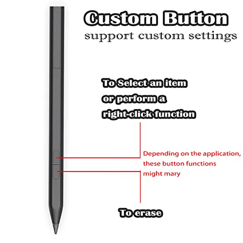 Rechargeable MPP 2.0 Tilt Pen Stylus Pen Compatible for HP Touch Screen Devices, Compact Design with Magnetic Barrel, 4096 Levels Pressure, Right-Click & Erase Function, Black (3J122AA) | Compatible HP Omnibook X Flip/Ultra HP Envy/Pavilion/Specter X360 M