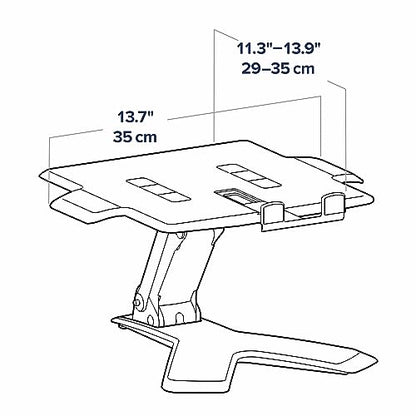 Ergotron – Neo-Flex Elevated Laptop Stand for Desk, 6 Inch Adjustable Height – for Laptops up to 21 Inches – Black