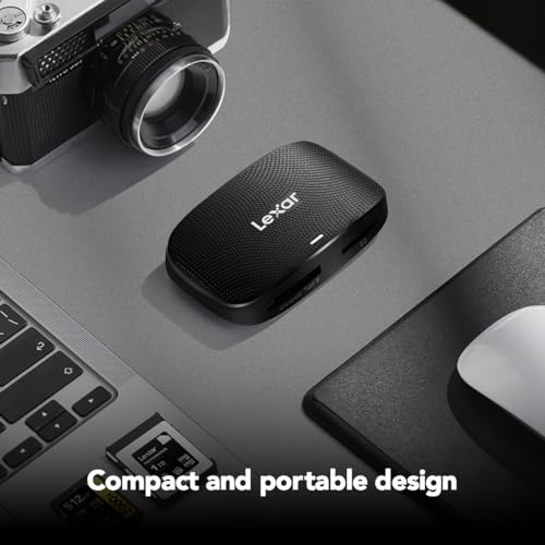 Lexar CFexpress Type B/SD Card Reader, Up to 10Gbps, USB 3.2 Gen 2 | Designed for CFexpress Type B & SD Cards, Dual-slot Simultaneous Offload, Includes USB-C/A Adapter, LRW520U-RNBNG - style: CFexpress Type B / SD USB 3.2 Reader
