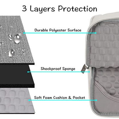 MOSISO Laptop Case 13.3 inch, 13-13.3 inch Laptop Sleeve with Handle Compatible with MacBook Air/Pro 13/Pro 14 M5 M4 M3 M2 M1,HP Dell ASUS Lenovo, Polyester Multifunctional Computer Bag, Gray - color: Gray, size: 13.3 inch