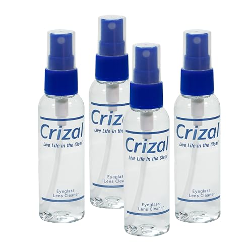 Crizal® Eyeglass Cleaner Spray – 4 Pack | Premium Lens Cleaner | Designed by Crizal® | Safe for All Advanced AR & Anti-Reflective Lens Coatings - color: 4 Spray's