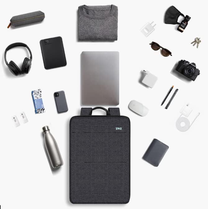 Slim & Expandable Laptop Backpack Water Resistant Backpack Travel Backpack Compatible with MacBook Air/Pro/Neo 13-14 inch, XPS 13/14, Surface 13.5" and Most 13-14 Notebooks，B01K01 - color: B01k01, size: 13"-14"