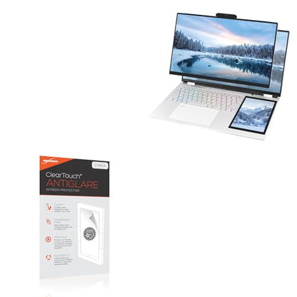 BoxWave Screen Protector Compatible with BINTEC LCD Screen + 7 in Touch Screen Dual Laptop (15.6 in) - ClearTouch Anti-Glare (2-Pack), Anti-Fingerprint Matte Film Skin