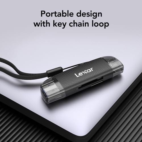Lexar Dual-Slot SD/Micro SD Card Reader, Up to 205MB/s, USB-A/C, USB 3.2 | Dual USB-C & USB-A Connectors, Simultaneous Transfer, Compatible w/ PC, Laptop, Tablet, Smartphone, Portable, LRW310X-BNBNG - style: MicroSD / SD Dual-Slot USB-A/C