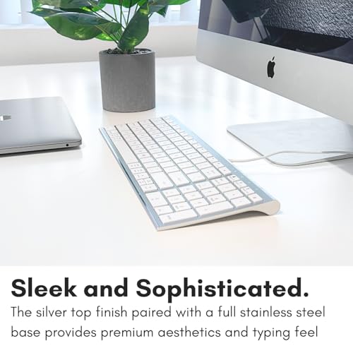 Macally Wired Keyboard for Mac, Compatible Apple Keyboard with Numeric Keypad - Slim, Space-Saving Design for MacBook Pro/Air Laptop, Mac mini, iMac Replacement