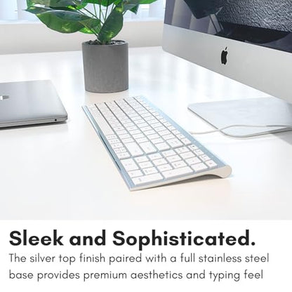 Macally Wired Keyboard for Mac, Compatible Apple Keyboard with Numeric Keypad - Slim, Space-Saving Design for MacBook Pro/Air Laptop, Mac mini, iMac Replacement