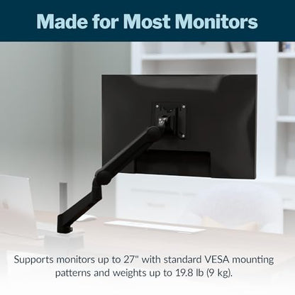 Vari Single Arm Addition Series 2 – VESA-Compatible Monitor Arm Addition for Single Monitor Arm – Fits Screens up to 27” & 19.8 lbs – Adjustable 360° Rotation & Cable Management - size: Single Arm Addition