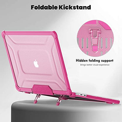 MEEgoodo Case for MacBook Air 15 inch 2026 2025 2024 2023, Case Fit Model (A3448/A3241/A3114/A2941) with M5/M4/M3/M2 Chip, Laptop Hard Shell with Heavy Duty Rugged Shockproof, Pink XK - color: Pink XK