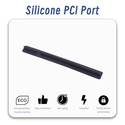 2 PCS PCI Port Anti-dust Plugs, Silicone Covers Caps Stoppers, Port Protector for End Computer Digital Socket Printer,3.23 x 0.31 x 0.24 (LxWxH) - size: PCI/Black/2 PCS