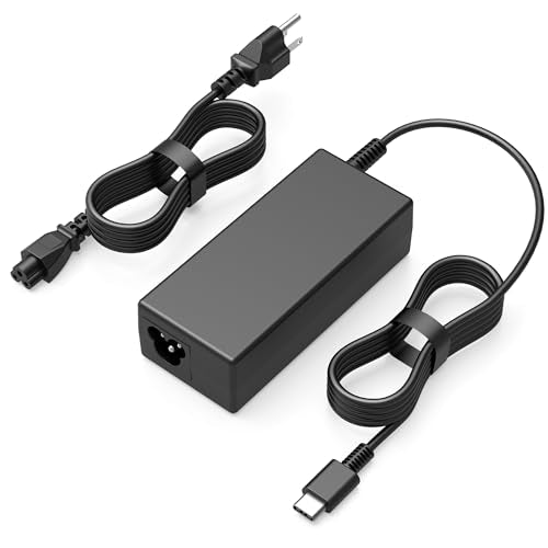 65W USB C Laptop Charger Compatible with Lenovo ThinkPad Yoga Chromebook, 9FT Type C Power Adapter Replacement for ThinkPad T14 T15 E14 E15 X1 Carbon, Yoga 7i 9i (USB-C Tip Only) - color: black1