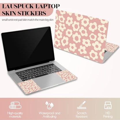 Pink Floral Laptop Skin Sticker Cover Decal, 12 13 13.3 14 15 15.4 15.6 inch Laptop Notebook Vinyl Skin Sticker Cover Personalized Art Protector - color: Pink Floral Flower