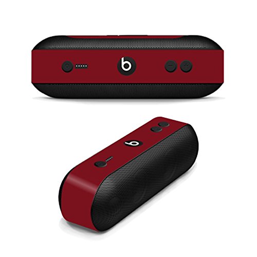 MightySkins Skin Compatible with Beats by Dr. Dre Pill Plus - Solid Burgundy | Protective, Durable, and Unique Vinyl Decal wrap Cover | Easy to Apply, Remove, and Change Styles | Made in The USA - color: Burgundy