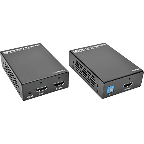 Tripp Lite HDMI over Cat5/6 Active Extender Kit with IR Control, Transmitter & Receiver, Video/Audio, 1080p, Up to 125-ft. (B126-1A1-IR), BLACK - style: HDMI + IR