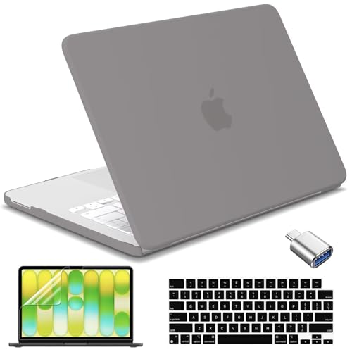 for MacBook Neo 13 inch Case A3404, Ultra-Thin Shockproof Hard Shell Case with Keyboard Cover & Screen Protector for MacBook Neo 13 2026 A18 Pro Chip, Matte Grey - color: Matte Grey