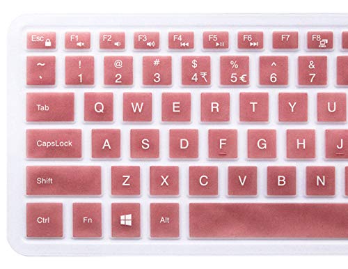 Keyboard Skin Compatible 2018 15.6 inch Dell G3 G5 G7 Series, 17.3 inch Dell G3 Series, 15.6" Dell Inspiron 15 3000 5000 7000 Series, 17.3" Dell Inspiron 17 5000 Series (with Numeric Keypad) Rose Gold - color: Rose Gold