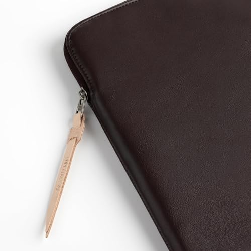 Comfyable Slim Protective Laptop Sleeve Compatible with 13/14 Inch MacBook Air & MacBook Pro M5/M4/M3/M2 Pro/Max 2026, Mac Travel Case, Laptop Pouch, Slim PU Leather Cover, Chocolate - color: Chocolate, size: For 13.3"-14" Mac Pro / Mac Air