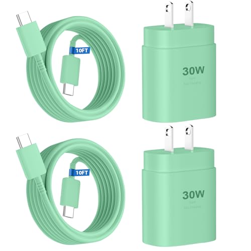 Phone 17 16 15 Charger Fast Charging,30W USB C Phone 17 16 15 Pro Max Charger Block &10FT Long Type C Cable Cord for i.Phone 17/Air/17 Pro/17 Pro Max/16/16 Plus/16 Pro/16 Pro Max/15/15 Pro Max,Green - color: Green, size: 10Ft
