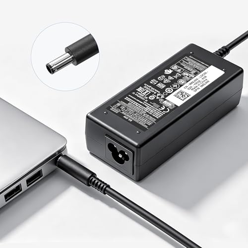 65W 45W Laptop Charger Compatible with Dell Inspiron 15 XPS (4.5mm) | 19.5V 3.34A AC Adapter with 4.5-7.4mm Tip For Latitude Vostro 5000 7000 Series 11 13 15 17 2-in-1 Replaces LA65NS2-01