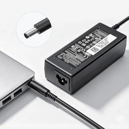 65W 45W Laptop Charger Compatible with Dell Inspiron 15 XPS (4.5mm) | 19.5V 3.34A AC Adapter with 4.5-7.4mm Tip For Latitude Vostro 5000 7000 Series 11 13 15 17 2-in-1 Replaces LA65NS2-01