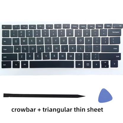 Replacement Keycap Keys Full Set of Key Cap Compatible for Surface Pro 4/5/6/7/7Plus 1724 1796 1807 1866 1960 1961 Keyboard 2015-2021 Year (Black) - color: Black