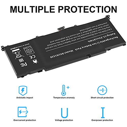67Wh B41N1526 Laptop Battery for Asus FX502VM FX60VM FX502VM-AS73 FX502VM-FY361T GL502 GL502V GL502VT GL502VT-1A ROG Strix S5 S5V S5VM S5VT6700 GL502VT-DS74 GL502VM-FY039T 4ICP/60/80 0B200-01940000 - size: 10.31*3.66*0.24inch B41N1526