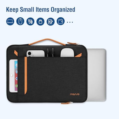 MOSISO 360 Protective Laptop Case 13-14 inch, 13.3 inch Laptop Sleeve,Black | Compatible with MacBook Neo/Air 13.6/Pro 13/Pro 14,HP Dell Acer ASUS,Side Open Carrying Bag with Horizontal&Vertical Pockets