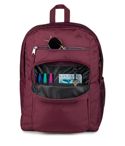 JanSport Laptop Backpack - Computer Bag with 2 Compartments, Ergonomic Shoulder Straps, 15” Laptop Sleeve, Haul Handle - Cherry Lacquer - color: Cherry Lacquer
